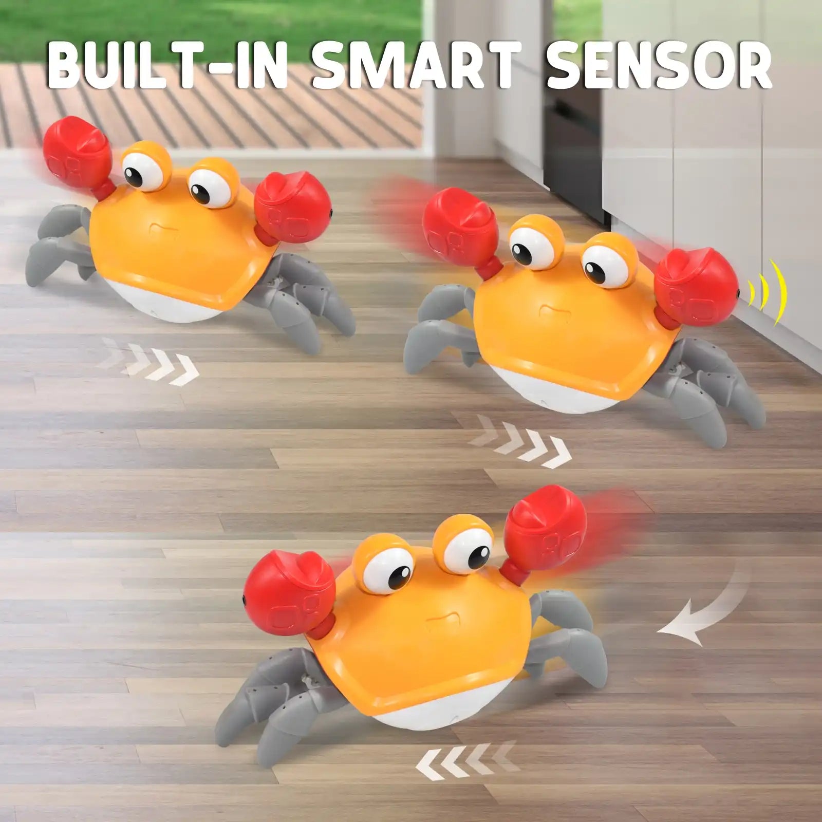 MEACAOFG Crab toys Kids Induction Escape Crab Octopus Crawling Toy Baby Electronic Pets Musical Toys Educational Toddler Moving Toy Christmas Gift
