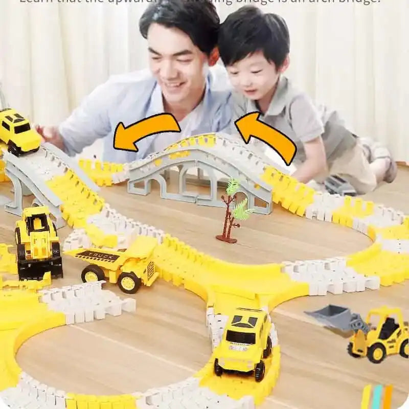 MEACAOFG Children Electric Track Toy Car Engineering Car Kids Educational Toys Railway Racing Track Car Train Toys for Children Birthday - AliExpress