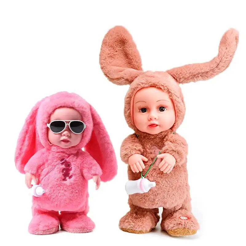 MEACAOFG Surprise Lol Reborn Baby Doll Children's Electric Plush Feeding Bottle Doll Can Sing Dance Walk Talk Learn Tongue Girl 120 Songs