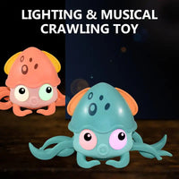 MEACAOFG Crab toys Kids Induction Escape Crab Octopus Crawling Toy Baby Electronic Pets Musical Toys Educational Toddler Moving Toy Christmas Gift