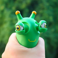 MEACAOFG Funny Eyeball Burst Squeeze Toy Green Eye Caterpillar Pinch Toys Adult Kids Stress Relief Fidget Toy Creative Decompression Toy