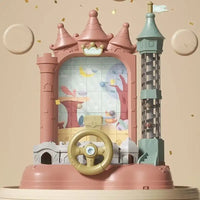 MEACAOFG Kids Fun Cartoon Castle Electric Game Machine Desk for Family Party Interactive Tracking Ball Maze Educational Toy for Children