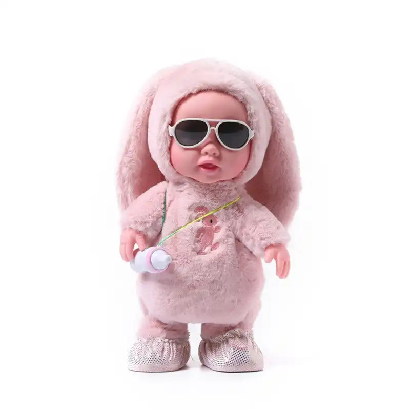 MEACAOFG Surprise Lol Reborn Baby Doll Children's Electric Plush Feeding Bottle Doll Can Sing Dance Walk Talk Learn Tongue Girl 120 Songs