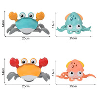 MEACAOFG Crab toys Kids Induction Escape Crab Octopus Crawling Toy Baby Electronic Pets Musical Toys Educational Toddler Moving Toy Christmas Gift