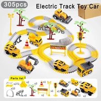 MEACAOFG Children Electric Track Toy Car Engineering Car Kids Educational Toys Railway Racing Track Car Train Toys for Children Birthday - AliExpress