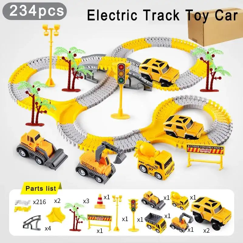MEACAOFG Children Electric Track Toy Car Engineering Car Kids Educational Toys Railway Racing Track Car Train Toys for Children Birthday - AliExpress