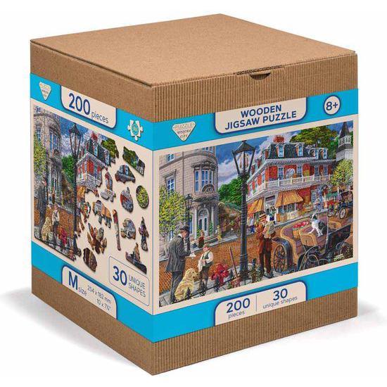 Main Street 200 Piece Wood Jigsaw Puzzle Wooden City - BIG FRENCHIES