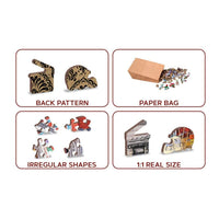 Main Street 400 Piece Wood Jigsaw Puzzle Wooden City