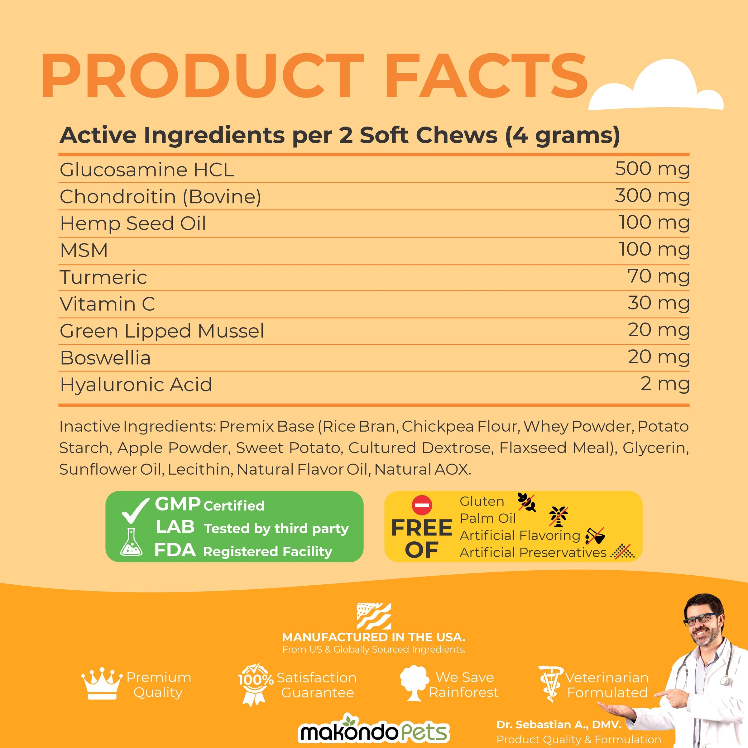 Glucosamine for Dogs - 120 Soft Chews - BIG FRENCHIES