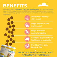 Omega 3 for Dogs - Salmon Oil - 120 Soft Chews - BIG FRENCHIES
