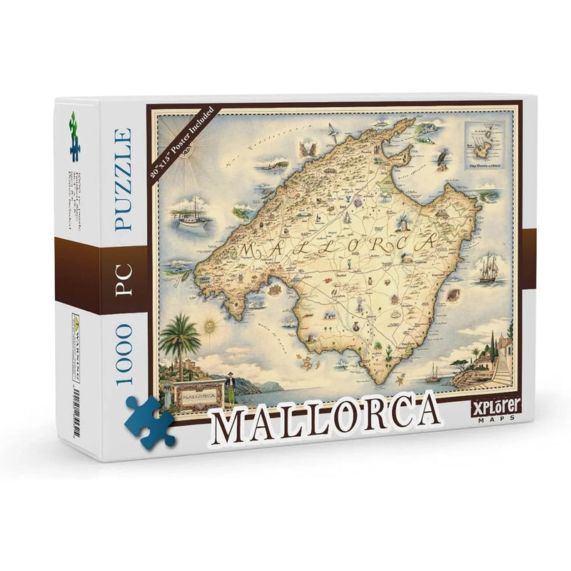 Mallorca 1000 Piece Jigsaw Puzzle Xplorer Maps - BIG FRENCHIES