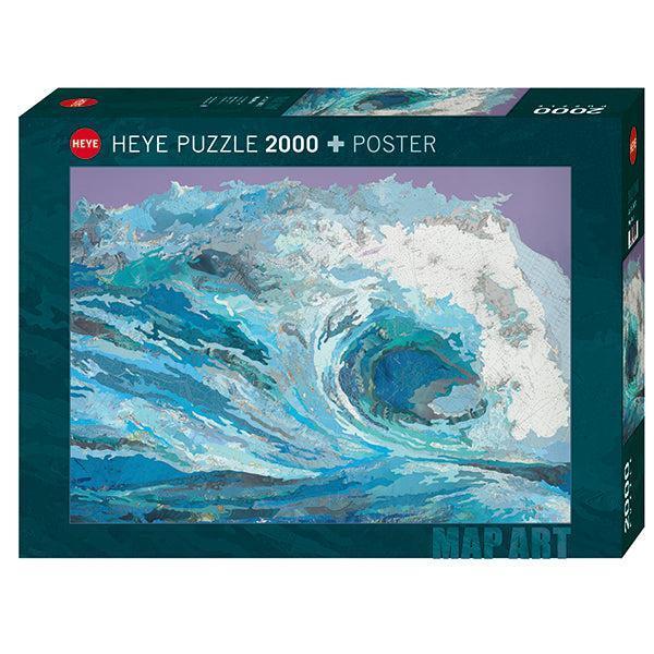 Map Wave Map Art 2000 Piece Jigsaw Puzzle Heye - BIG FRENCHIES