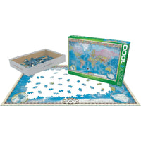 Map of the World 1000 Piece Jigsaw Puzzle Eurographics - BIG FRENCHIES