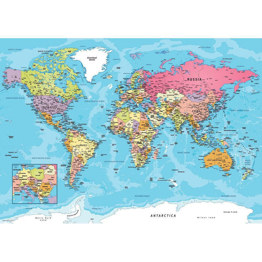 Map of the World 550 Piece Jigsaw Puzzle in Tin Eurographics - BIG FRENCHIES