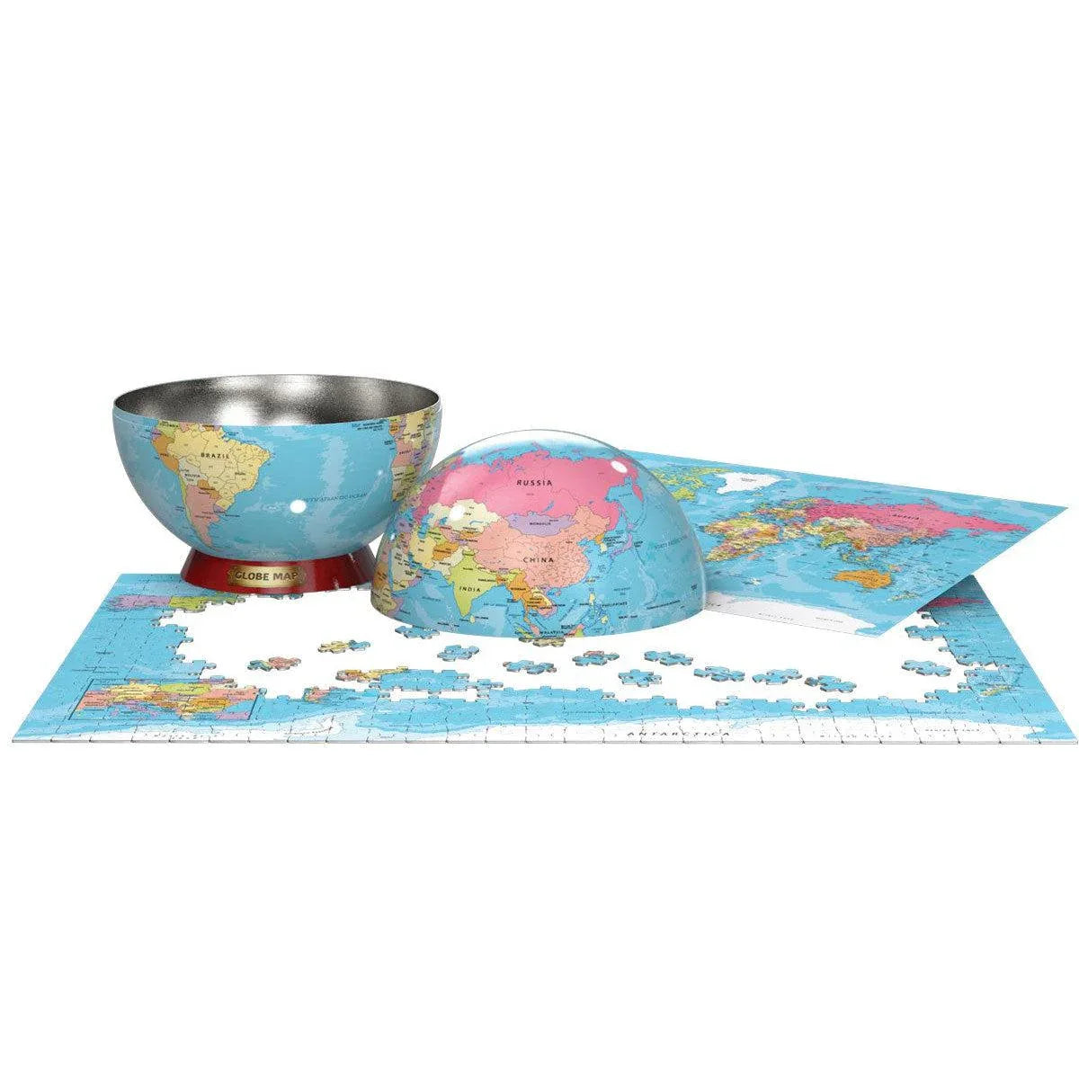 Map of the World 550 Piece Jigsaw Puzzle in Tin Eurographics - BIG FRENCHIES