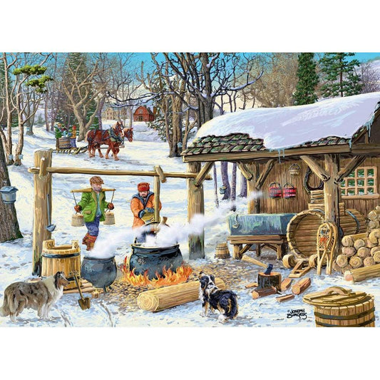 Maple Syrup Time 1000 Piece Jigsaw Puzzle VT Christmas