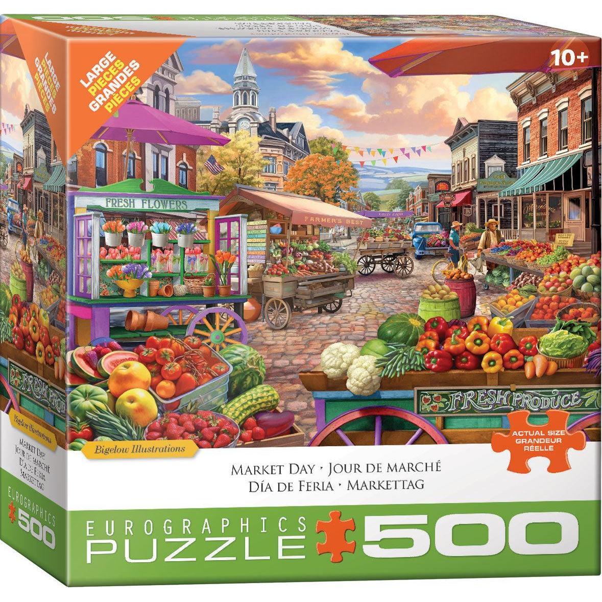 Market Day 500 Piece Jigsaw Puzzle Eurographics