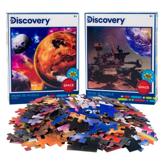 Mars & Mars Rover Set of 2 300 Piece Lenticular Jigsaw Puzzles Prime 3D - BIG FRENCHIES