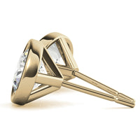 3.00 CTW Lab Grown Diamond Bezel Martini Stud Earrings in 14K White or Yellow Gold