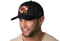 Maryland Flag Trucker Hat  |  Black MD Snapback