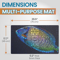 Flipper Aquarium Mat with Tang Artwork