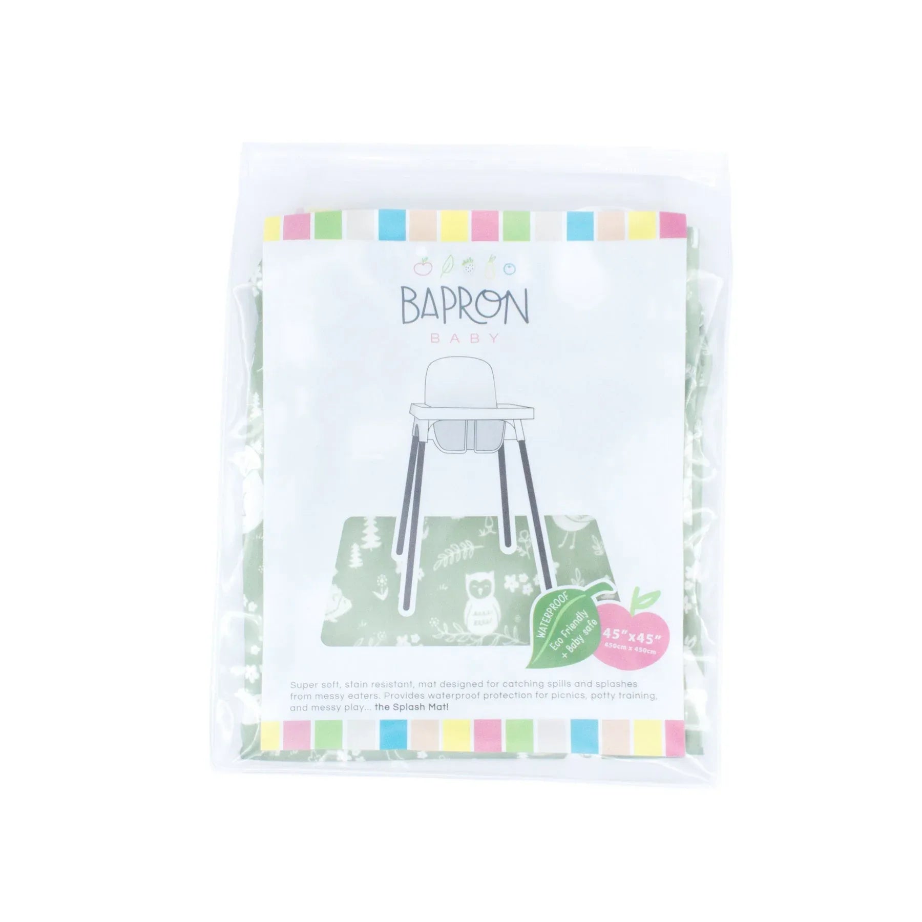 Forest Friends Splash Mat - A Waterproof Catch-All for Highchair Spills and More! - BIG FRENCHIES