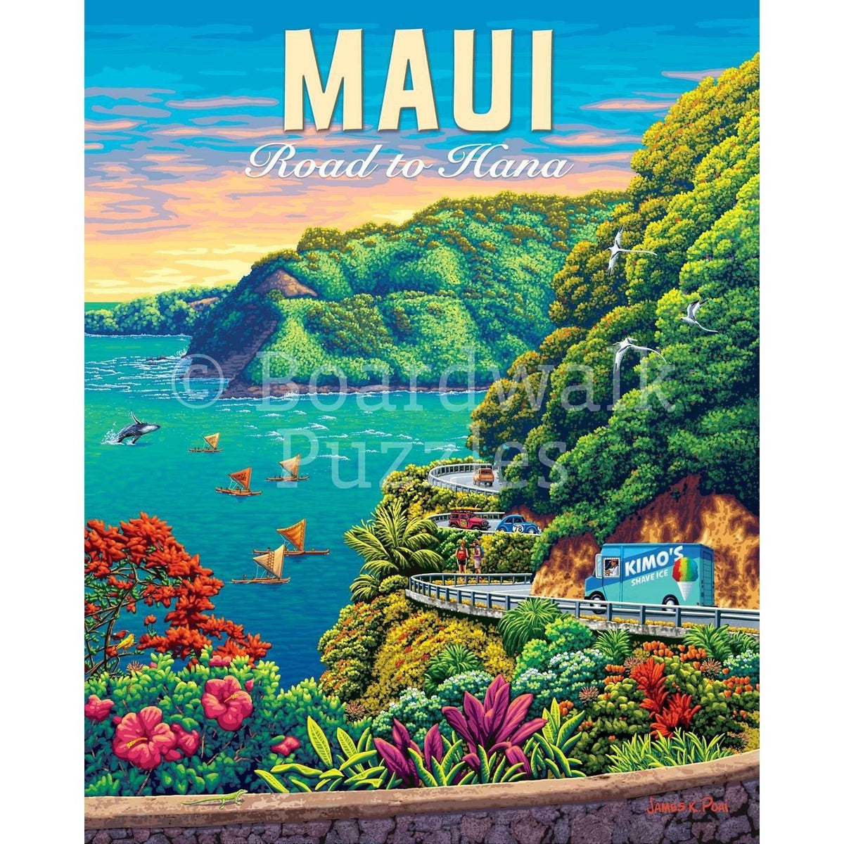 Maui Road to Hana 500 Piece Jigsaw Puzzle Boardwalk - BIG FRENCHIES