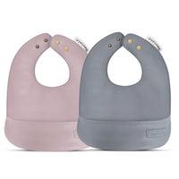 Classic - Set of Soft Vegan Leather Easy Clean Bibs 0-12 Months - BIG FRENCHIES