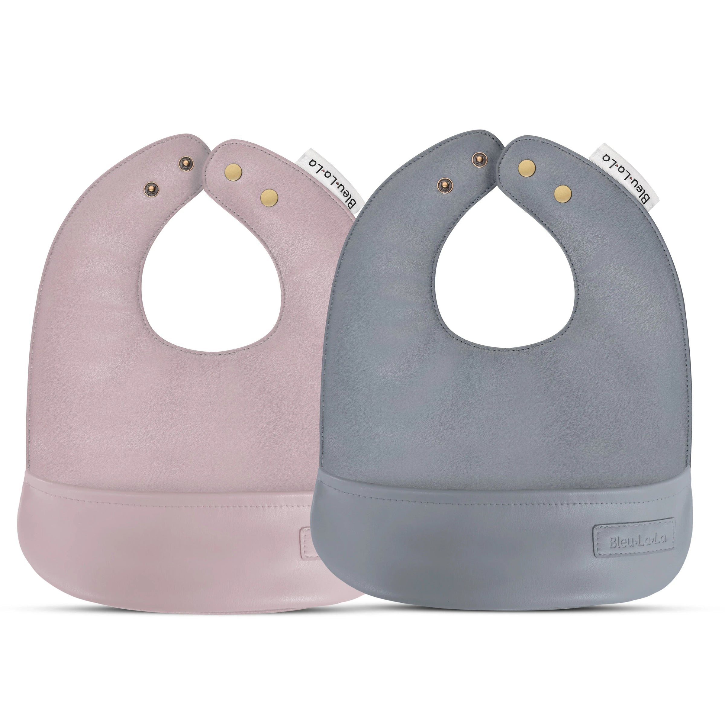 Classic - Set of Soft Vegan Leather Easy Clean Bibs 0-12 Months - BIG FRENCHIES