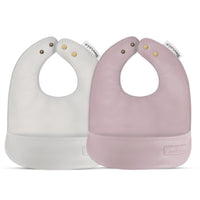 Classic - Set of Soft Vegan Leather Easy Clean Bibs 0-12 Months - BIG FRENCHIES