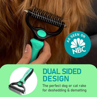 Maxpower Dual-Sided Pet Grooming Rake for Dogs & Cats – Dematting Tool