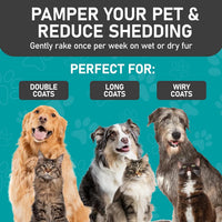 Maxpower Dual-Sided Pet Grooming Rake for Dogs & Cats – Dematting Tool