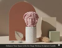 Medusa Sculpture Candle | Greek Mythology Art