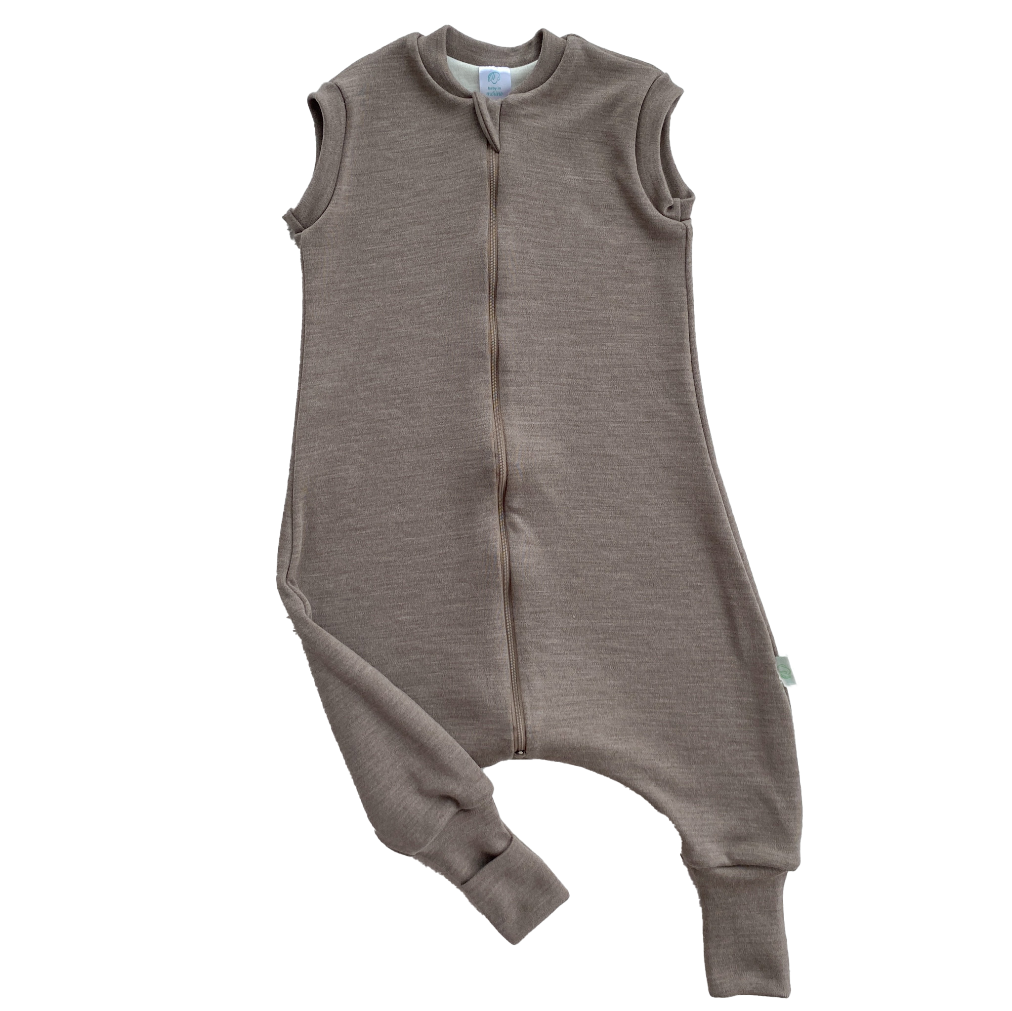 2-LAYER MERINO WOOL SLEEP SACK WITH OPEN LEGS - mele beige