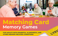 Assistex 2 in 1 Matching Card Memory Games for Seniors –  Lyric and Idiom Matching Card Games for memory loss Dementia Activities for Seniors – Alzheimer's Activities