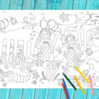 Mermaid Coloring Tablecloth - BIG FRENCHIES