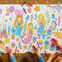 Mermaid Coloring Tablecloth - BIG FRENCHIES