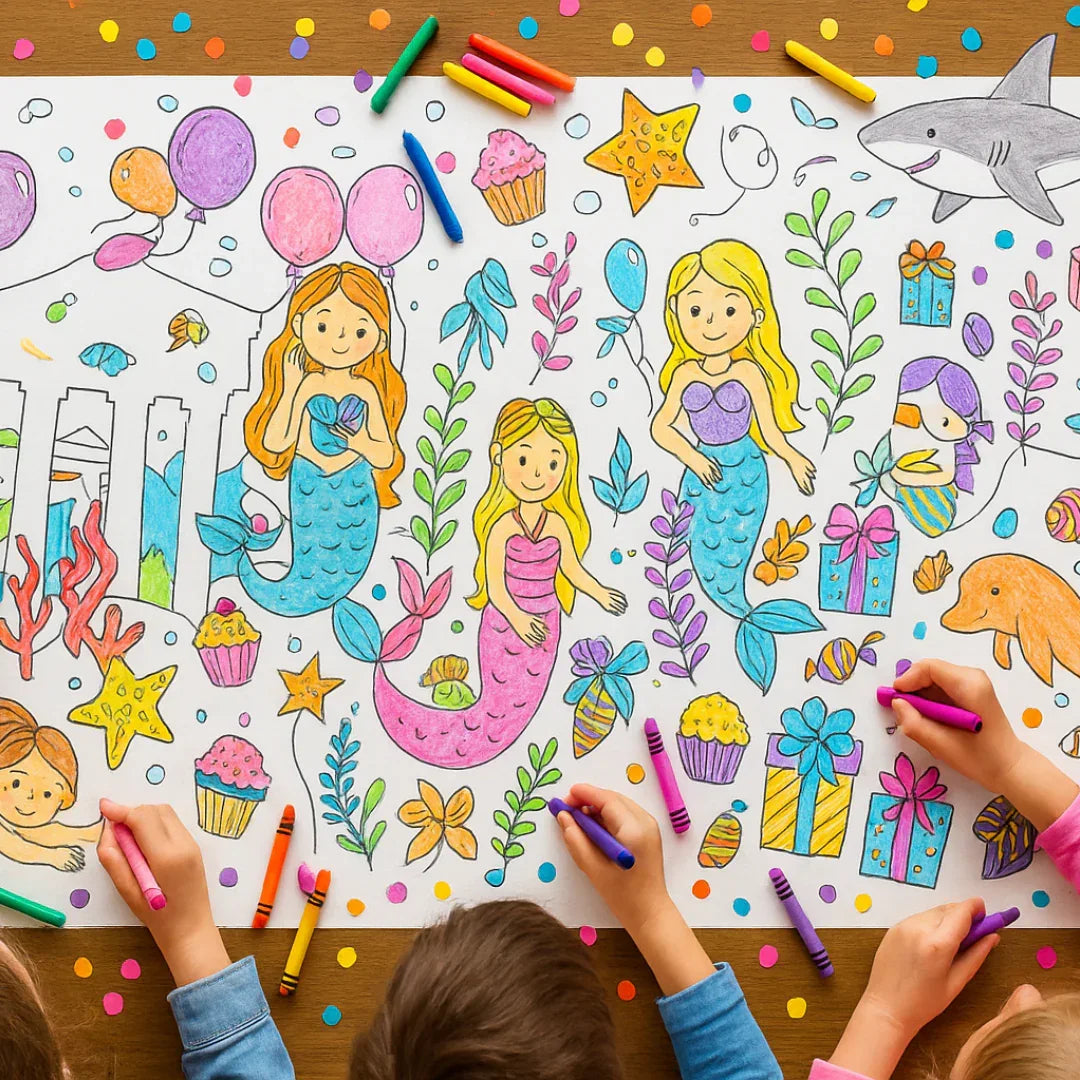 Mermaid Coloring Tablecloth - BIG FRENCHIES