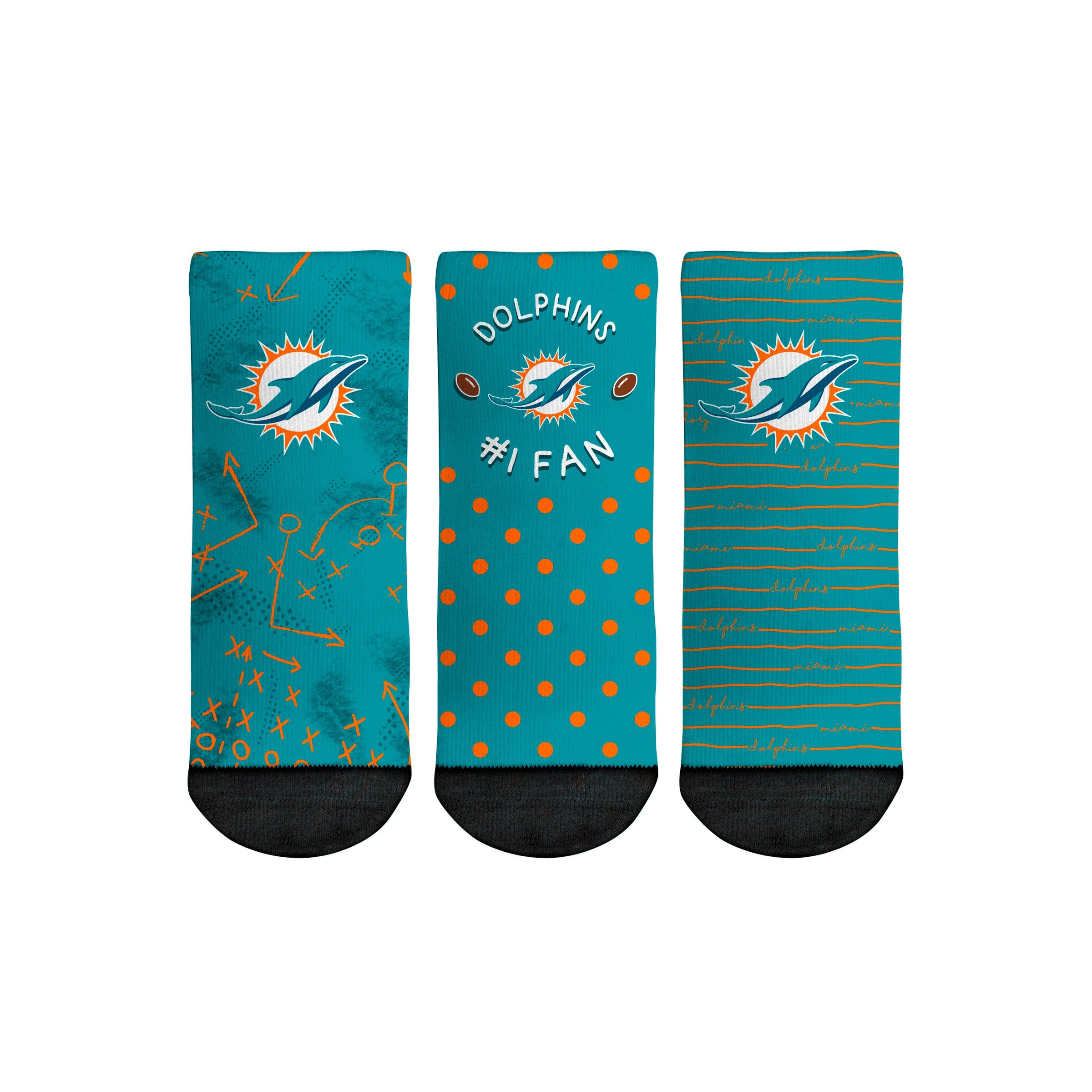 Miami Dolphins - Number 1 Fan 3-Pack (Toddler)