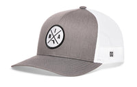 Miami Trucker Hat  |  Gray-White MIA X Snapback