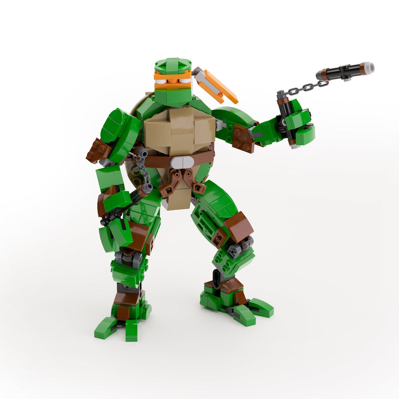 Michelangelo - Custom TMNT Figure made using LEGO parts  - B3 Customs-Custom LEGO Kit-BIG FRENCHIES-B3 Customs