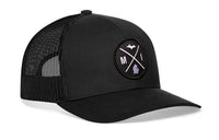 Michigan Trucker Hat  |  Black MI X Snapback