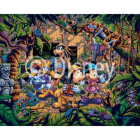 Mickey & Friends Exploring the Jungle 500 Piece Jigsaw Puzzle Disney x Dowdle