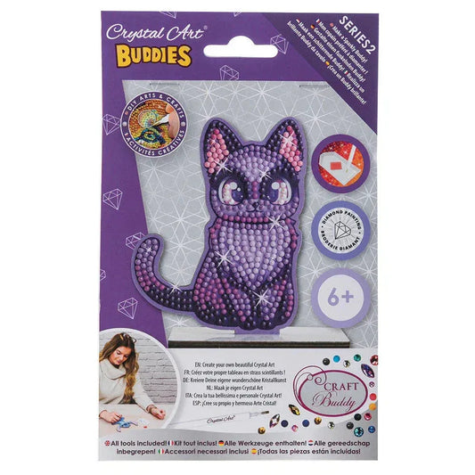 Midnight Cat Crystal Art Fantasy Buddies Kit Craft Buddy - BIG FRENCHIES
