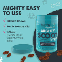 Mighty Scoot Dog Anal Gland & Digestive Support Fiber Chews 120 Ct