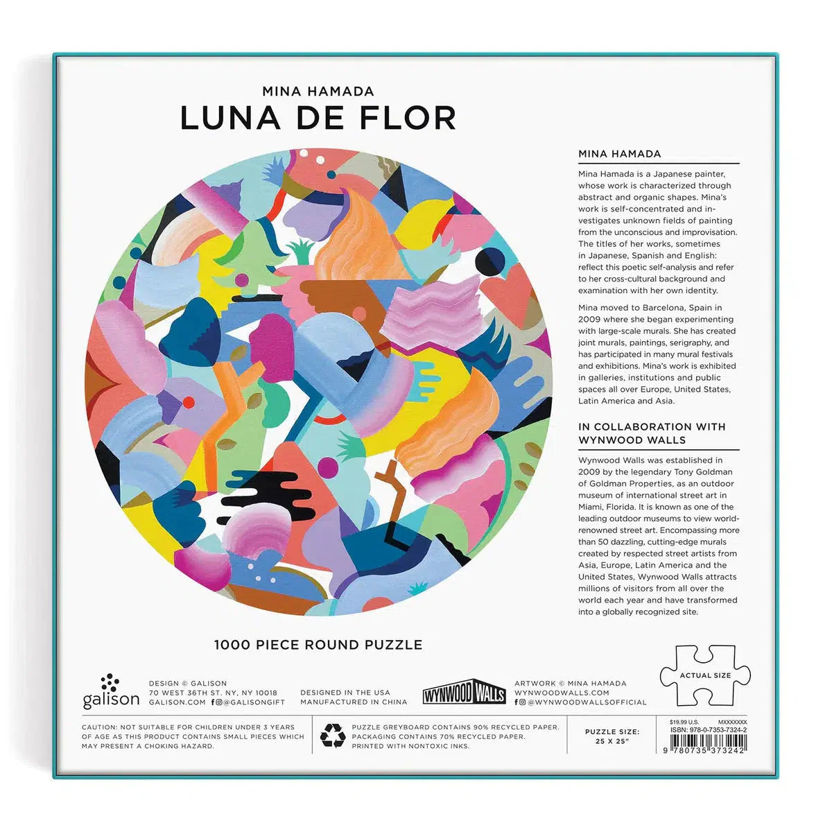 Mina Hamada Luna de Flor 1000 Piece Round Jigsaw Puzzle Galison