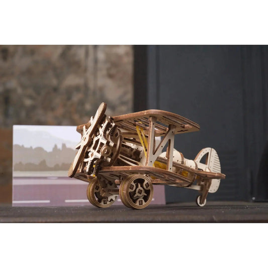 Mini Biplane 3D Wood Model Kit UGEARS