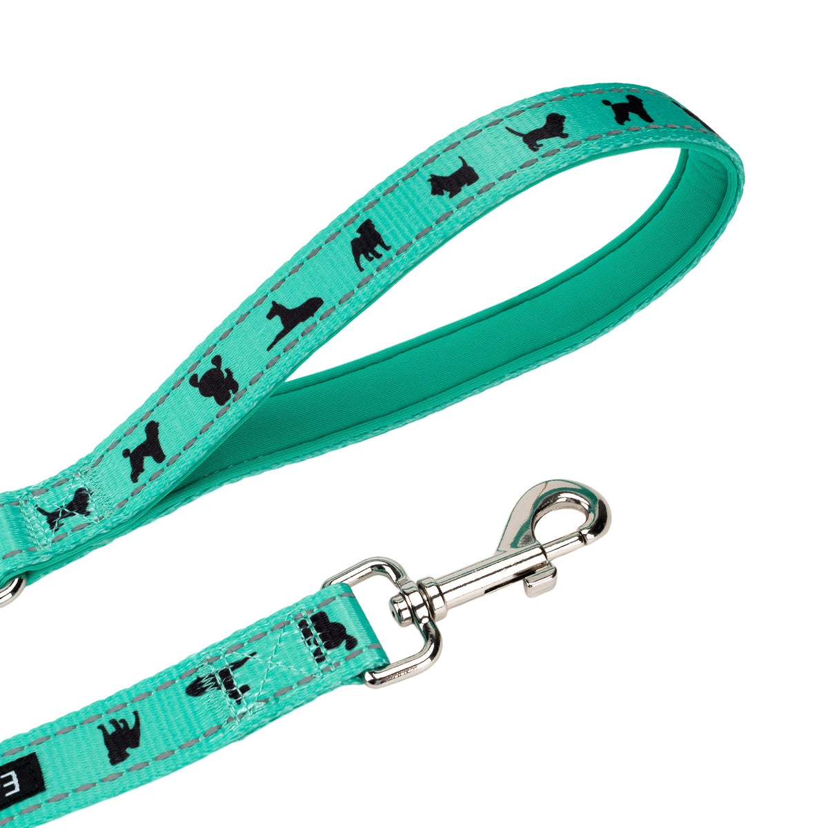 EcoBark Mint Turquoise Dog Leash - Comfort Grip Padded Leash - 4ft, 5ft, and 6ft Dog Leash for Small and Medium Dogs - BIG FRENCHIES