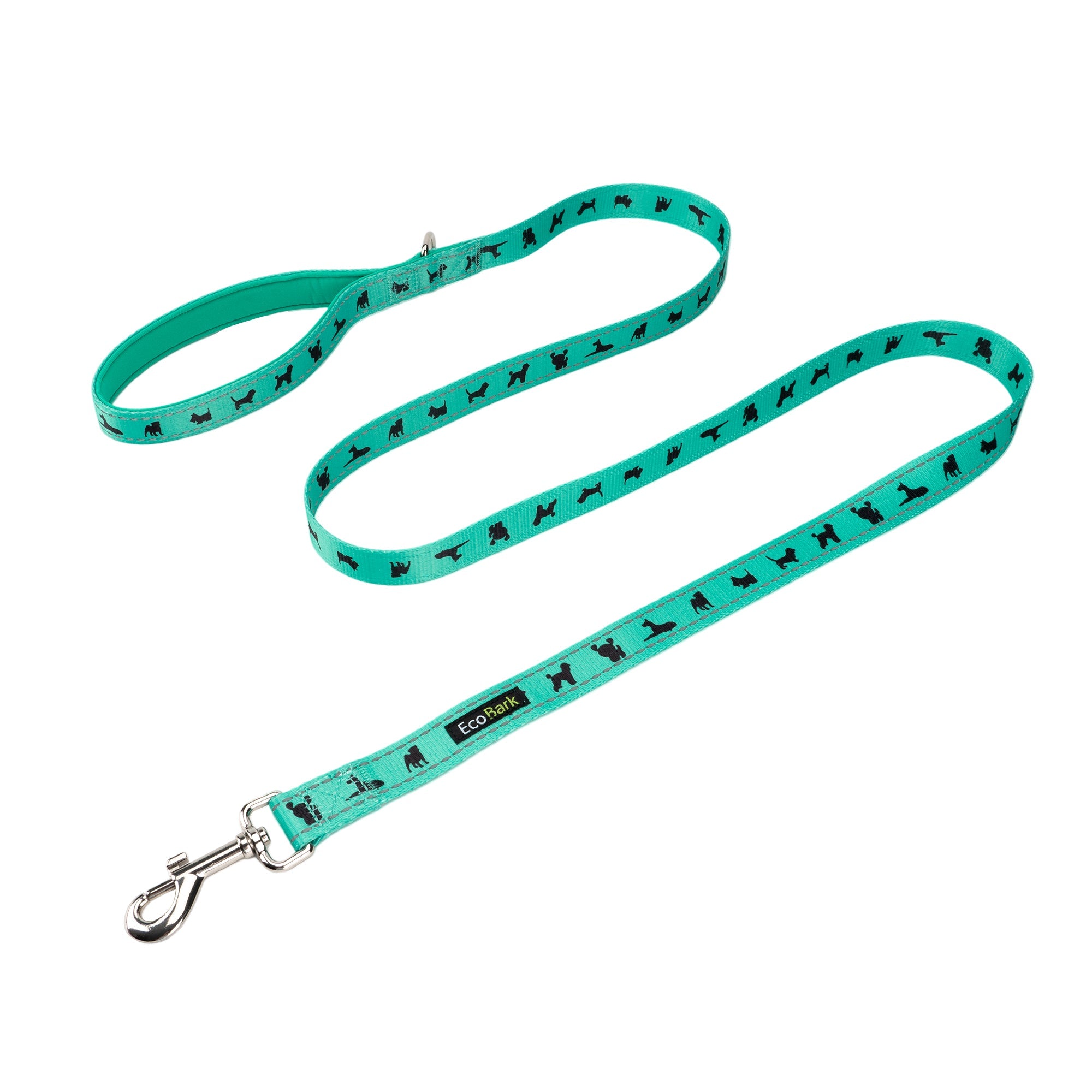 EcoBark Mint Turquoise Dog Leash - Comfort Grip Padded Leash - 4ft, 5ft, and 6ft Dog Leash for Small and Medium Dogs - BIG FRENCHIES