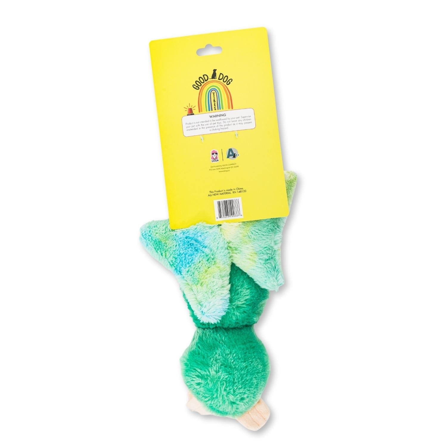 Mystical Mint Winged Sloth Plush Dog Toy – with Squeaker & Crinkle Paper for Fun Play - BIG FRENCHIES